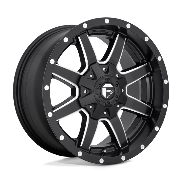 18X9 Fuel 1PC D538 MAVERICK RIMS - MATTE BLACK MILLED 8X180