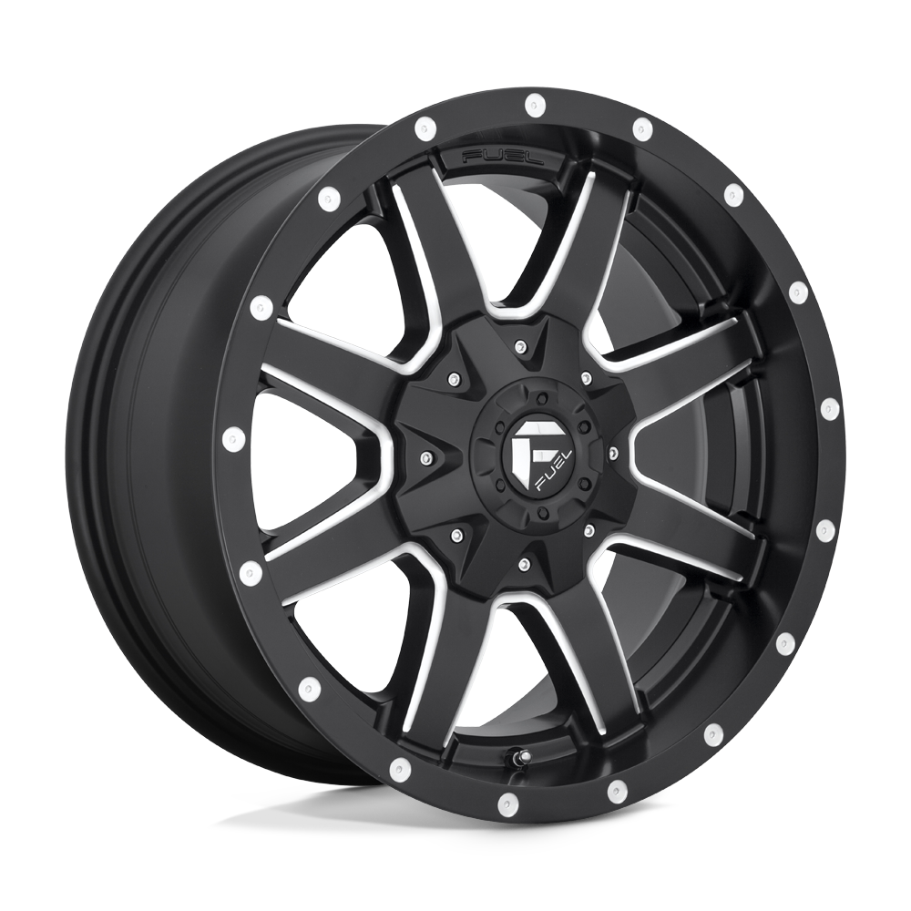 20X9 Fuel 1PC D538 MAVERICK RIMS - MATTE BLACK MILLED 8X180