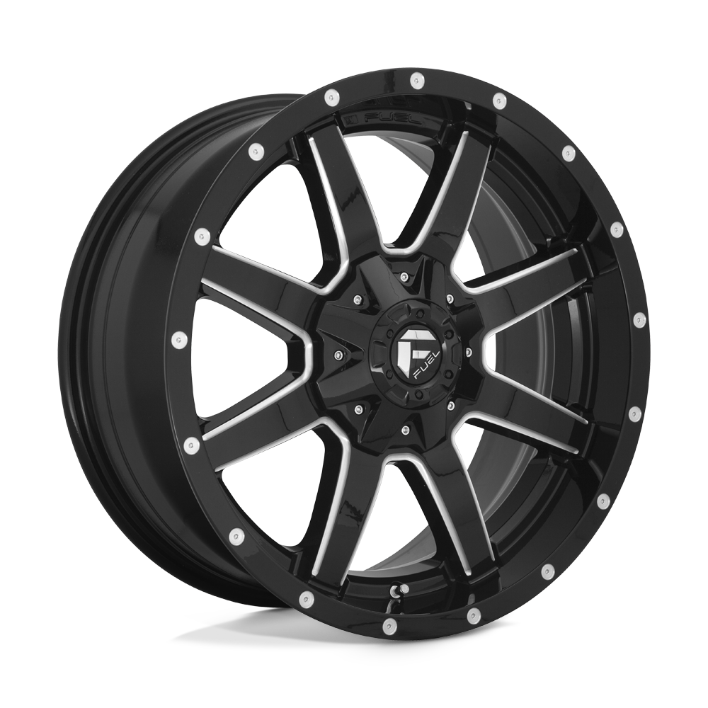 17X9 Fuel 1PC D610 MAVERICK RIMS - GLOSS BLACK MILLED 6X135/6X139.7