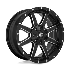 18X9 Fuel 1PC D610 MAVERICK RIMS - GLOSS BLACK MILLED 6X135/6X139.7