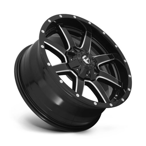 18X9 Fuel 1PC D610 MAVERICK RIMS - GLOSS BLACK MILLED 6X135/6X139.7