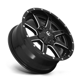 22X9.5 Fuel 1PC D610 MAVERICK RIMS - GLOSS BLACK MILLED 6X135/6X139.7