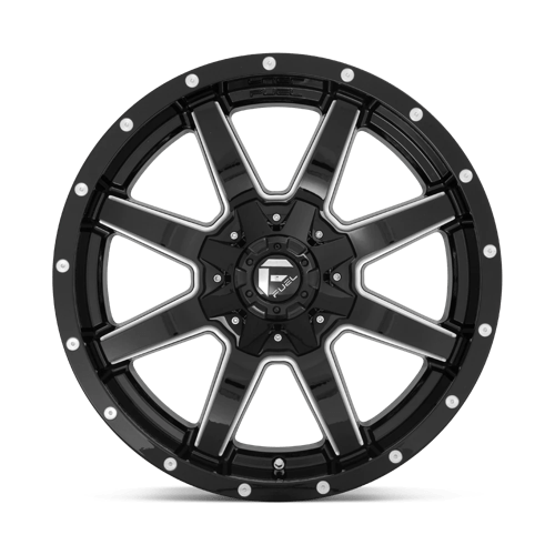 20X10 Fuel 1PC D610 MAVERICK RIMS - GLOSS BLACK MILLED 6X135/6X139.7