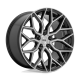 20X10.5 Niche 1PC M262 MAZZANTI GLOSS BLACK BRUSHED FACE 5X114.3