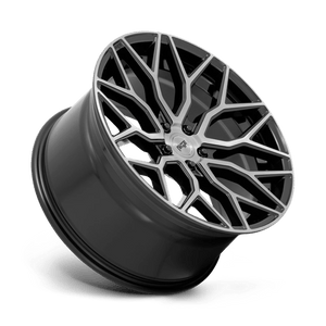 22X10 Niche 1PC M262 MAZZANTI GLOSS BLACK BRUSHED FACE 5X112