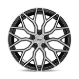 20X10.5 Niche 1PC M262 MAZZANTI GLOSS BLACK BRUSHED FACE 5X114.3