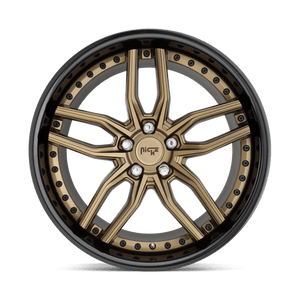 20X10.5 Niche 1PC M195 METHOS MATTE BRONZE BLACK BEAD RING 5X112
