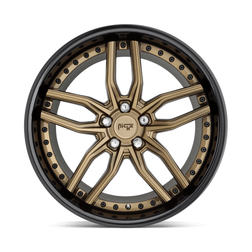20X10.5 Niche 1PC M195 METHOS MATTE BRONZE BLACK BEAD RING 5X115