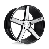 22X9 Niche 1PC M124 MILAN GLOSS BLACK BRUSHED 5X114.3