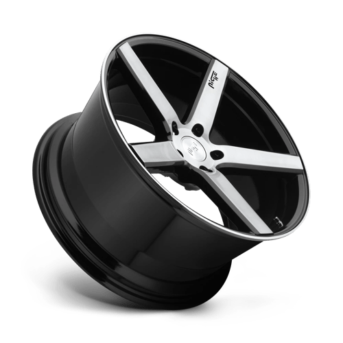 20X8.5 Niche 1PC M124 MILAN GLOSS BLACK BRUSHED 5X112