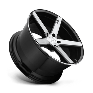 20X8.5 Niche 1PC M124 MILAN GLOSS BLACK BRUSHED 5X114.3