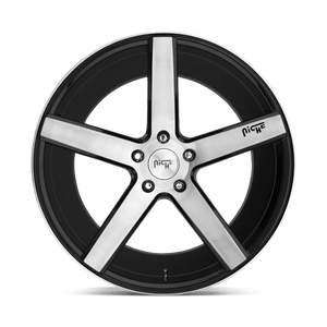 20X8.5 Niche 1PC M124 MILAN GLOSS BLACK BRUSHED 5X114.3
