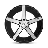 20X8.5 Niche 1PC M124 MILAN GLOSS BLACK BRUSHED 5X112