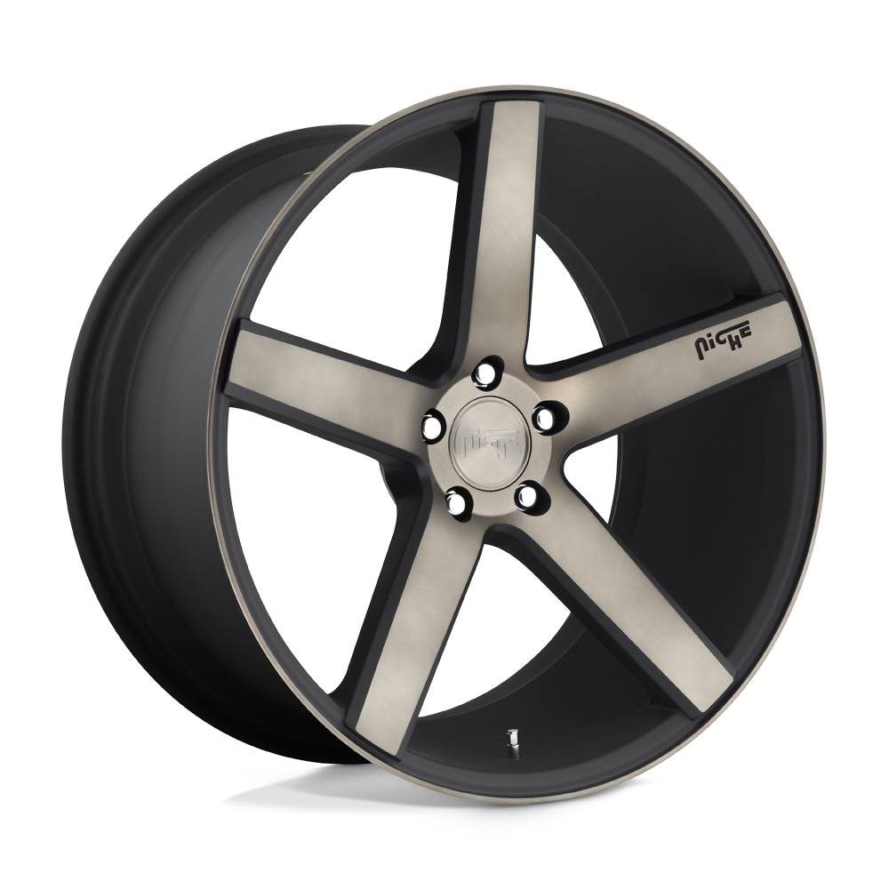 20X8.5 Niche 1PC M134 MILAN MATTE BLACK DDT MACHINED 5X114.3