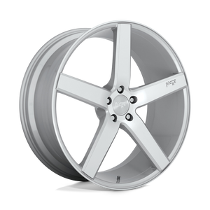 19X8.5 Niche 1PC M135 MILAN GLOSS SILVER MACHINED 5X114.3