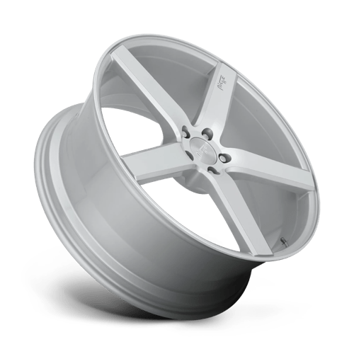 18X8 Niche 1PC M135 MILAN GLOSS SILVER MACHINED 5X114.3