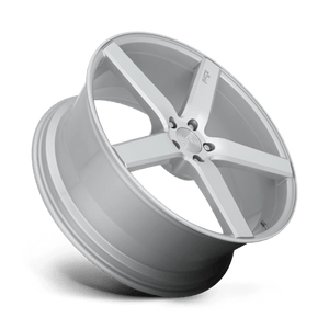18X8 Niche 1PC M135 MILAN GLOSS SILVER MACHINED 5X114.3