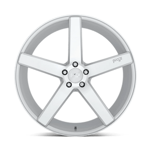 20X8.5 Niche 1PC M135 MILAN GLOSS SILVER MACHINED 5X114.3