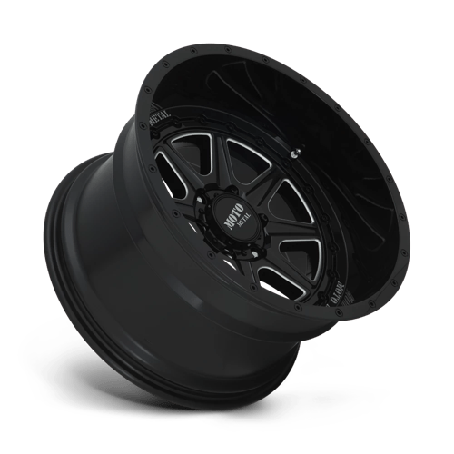20X10 Moto Metal MO801 PHANTOM GLOSS BLACK MILLED 5X127