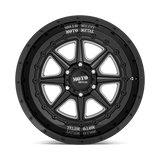 22X12 Moto Metal MO801 PHANTOM GLOSS BLACK MILLED 6X139.7