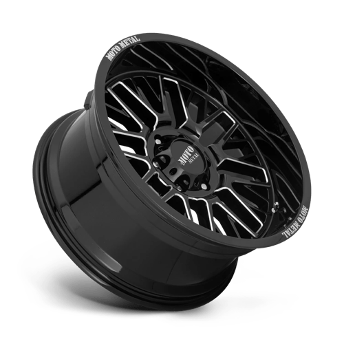 20X9 Moto Metal MO802 WARLOCK GLOSS BLACK MILLED 6X114.3