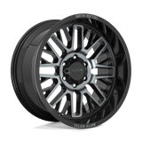 20X9 Moto Metal MO802 WARLOCK GLOSS BLACK MACH W/ GRAY TINT 6X135