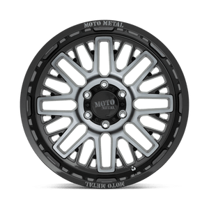 20X9 Moto Metal MO802 WARLOCK GLOSS BLACK MACH W/ GRAY TINT 8X165.1