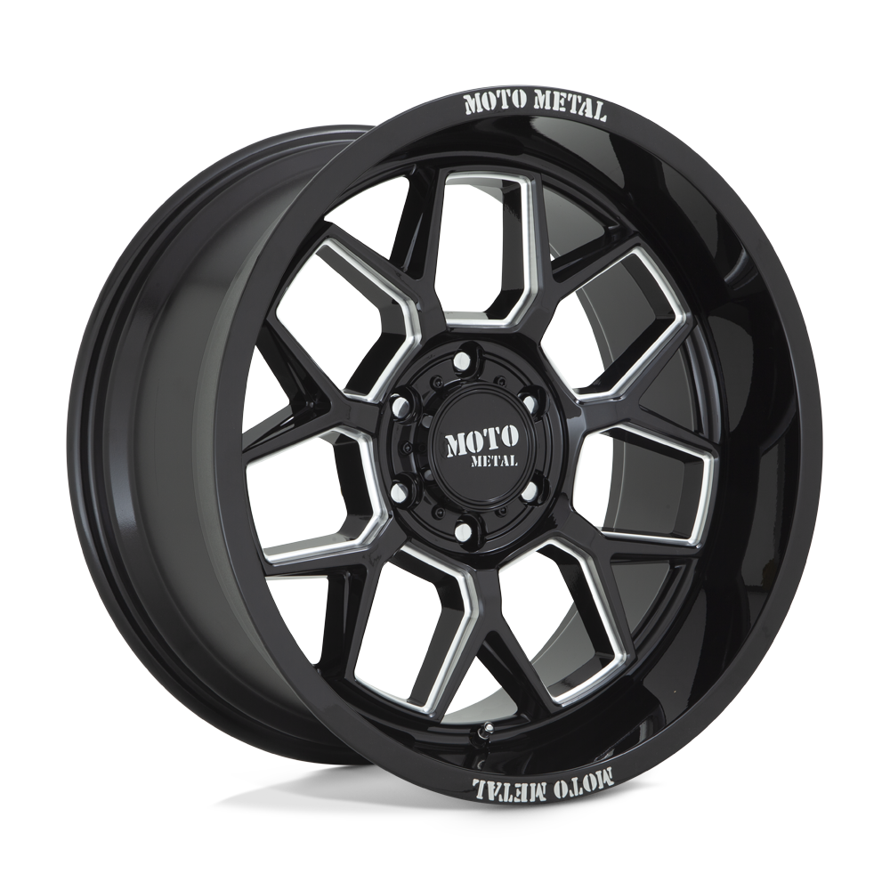 20X10 Moto Metal MO803 BANSHEE GLOSS BLACK MILLED 5X139.7