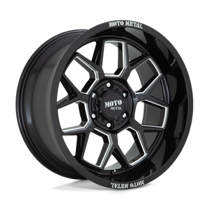 20X10 Moto Metal MO803 BANSHEE GLOSS BLACK MILLED 5X127