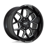 20X10 Moto Metal MO803 BANSHEE GLOSS BLACK MILLED 6X135