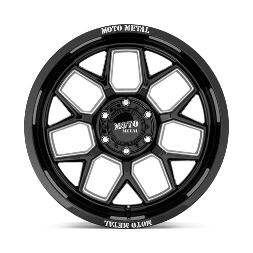 20X10 Moto Metal MO803 BANSHEE GLOSS BLACK MILLED 5X127