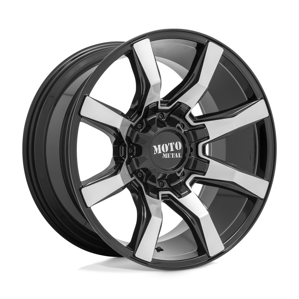 22X10 Moto Metal MO804 SPIDER GLOSS BLACK MACHINED 8X180
