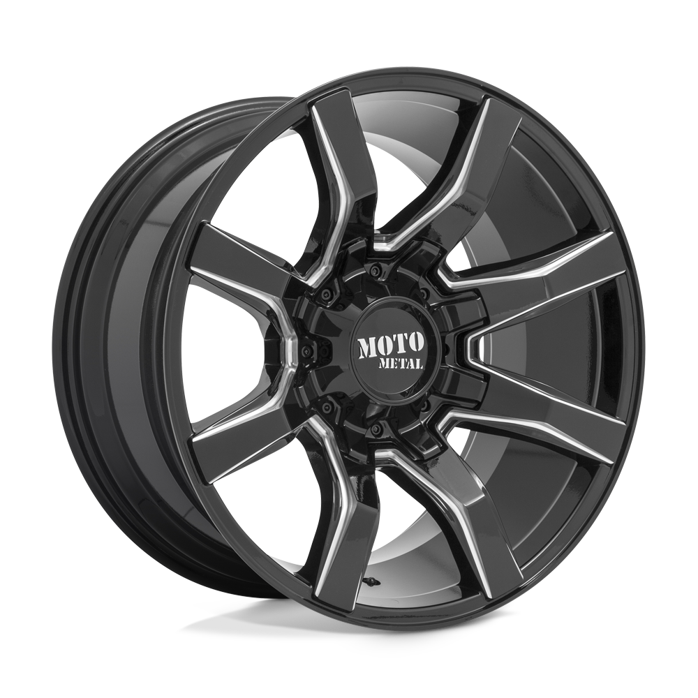 20X10 Moto Metal MO804 SPIDER GLOSS BLACK MILLED 8X180