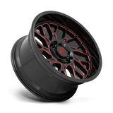 20X10 Moto Metal MO805 GLOSS BLACK MILLED W/ RED TINT 6X139.7