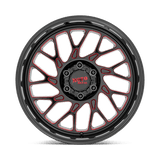 20X10 Moto Metal MO805 GLOSS BLACK MILLED W/ RED TINT 8X165.1