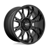 20X10 Moto Metal MO806 GLOSS BLACK MILLED 8X180