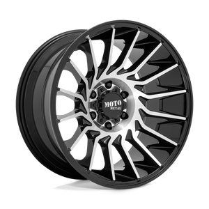 22X12 Moto Metal MO807 GLOSS BLACK MACHINED 5X127