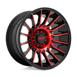 22X12 Moto Metal MO807 GLOSS BLACK MACH W/ RED TINT 8X170