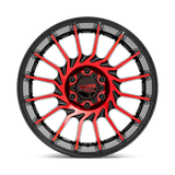 22X12 Moto Metal MO807 GLOSS BLACK MACH W/ RED TINT 5X127