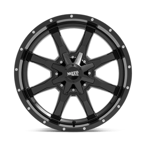 17X8 Moto Metal MO970 RIMS -  GLOSS BLACK W/ SPOT MILLED LIP 6X135