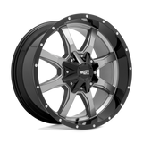 18X10 Moto Metal MO970 GLOSS GREY CENTER W GL-BLK LIP 6X135/6X139.7
