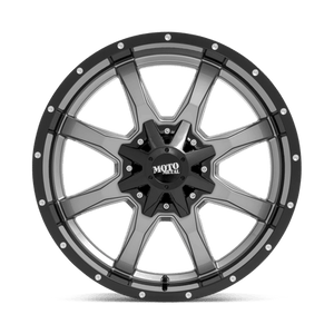 18X9 Moto Metal MO970 RIMS - GLOSS GRAY CENTER W/ G-BLK LIP 6X135/6X139.7