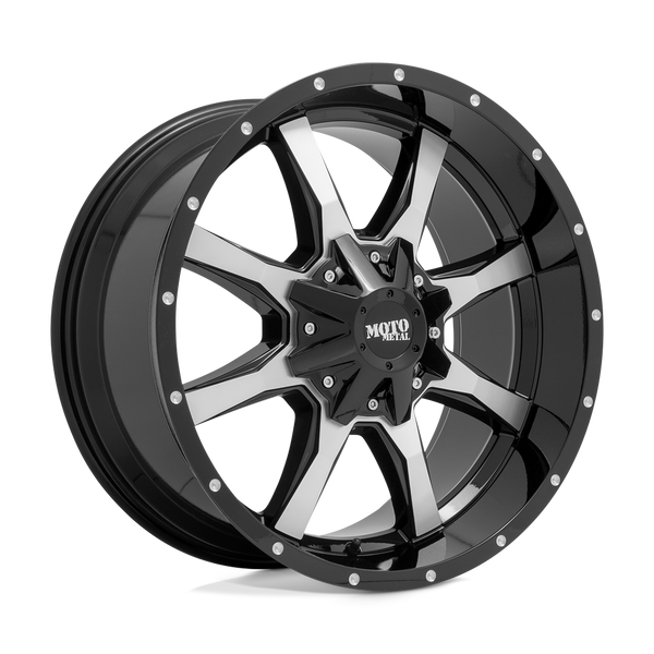 20X9 Moto Metal MO970 RIMS - GLOSS BLACK W/ MACHINED FACE 6X135/6X139.7
