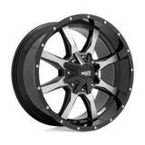 18X9 Moto Metal MO970 RIMS - GLOSS BLACK W/ MACHINED FACE 6X135/6X139.7