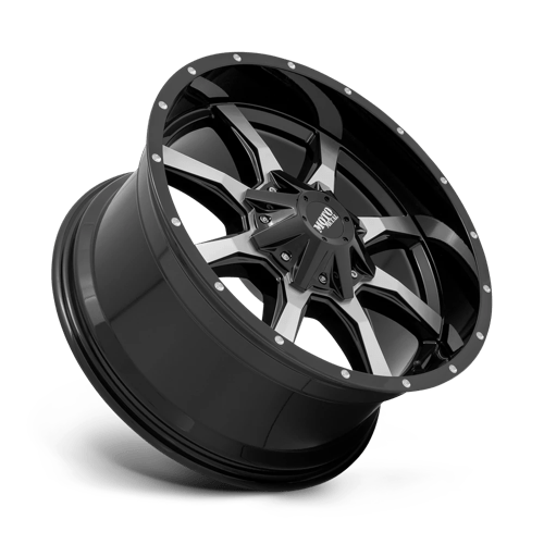 20X9 Moto Metal MO970 RIMS - GLOSS BLACK W/ MACHINED FACE 6X135/6X139.7