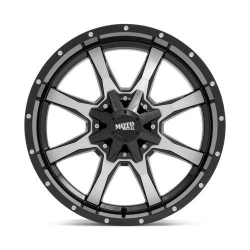 18X9 Moto Metal MO970 RIMS - GLOSS BLACK W/ MACHINED FACE 6X135/6X139.7
