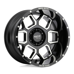 20X10 Moto Metal MO981 SPADE GLOSS BLACK MACHINED 6X139.7