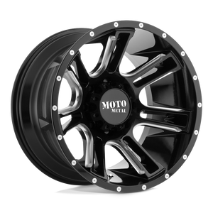 20X9 Moto Metal MO982 AMP GLOSS BLACK MILLED 6X139.7
