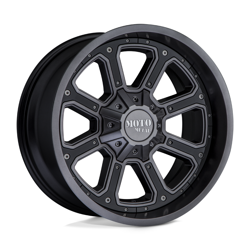 20X9 Moto Metal MO984 SHIFT RIMS - MATTE GRAY W/ G-BLK INSERTS 6X114.3