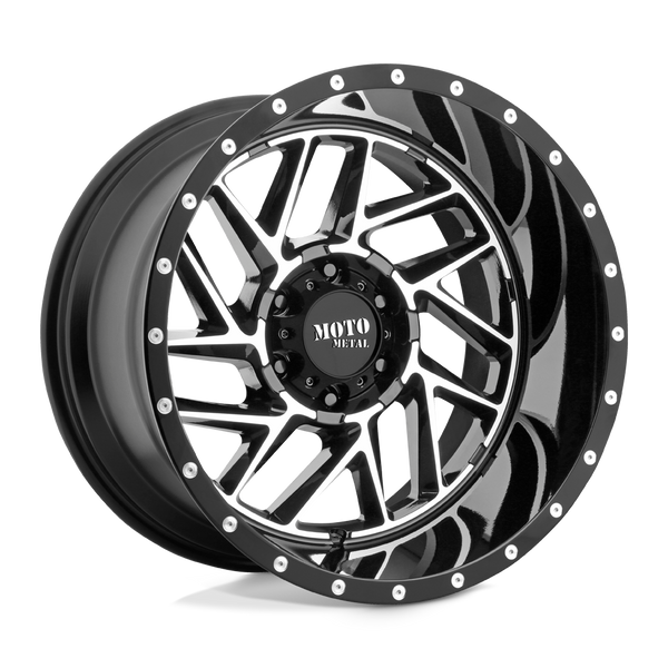 20X9 Moto Metal MO985 BREAKOUT RIMS - GLOSS BLACK MACHINED 6X139.7